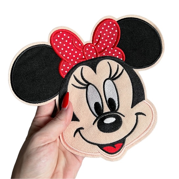 Minnie Mouse Patch Oversized Disney Kid’s Cartoon Disneyland Large Iron On NEW - Picture 1 of 5